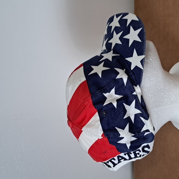 Vintage Global Caps Patriotic red white blue embroidered snapback hat. - Picture 4 of 7